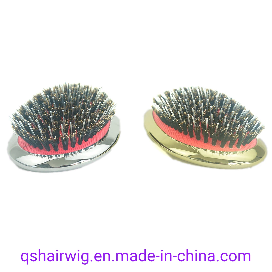 Wholesale Custom Gold and Silver Hair Massage Comb Grooming Hairdressing Portable Plastic Extension Hairbrush Comb Hair Brush