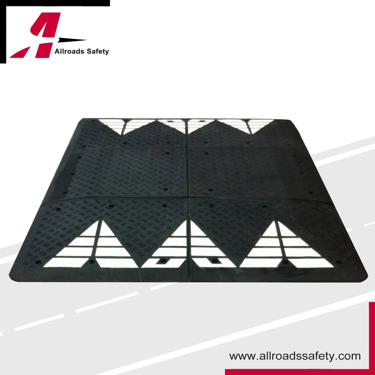 Highly Reflective Recycled Rubber Traffic Safety Road Speed Cushion