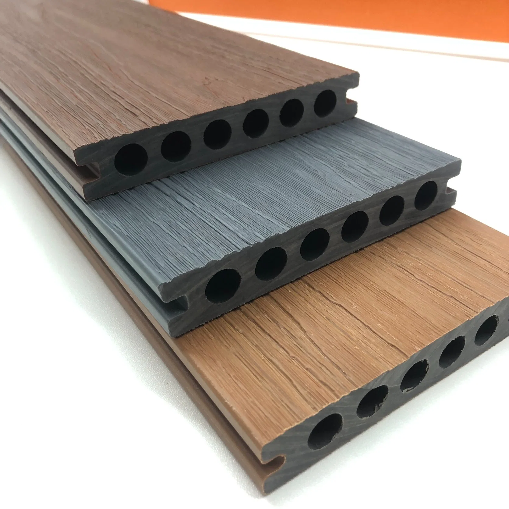 2022 New 3D WPC Decking Wood Plastic Floor Outdoor Hollow Solid Decking Flooring Antiseptic