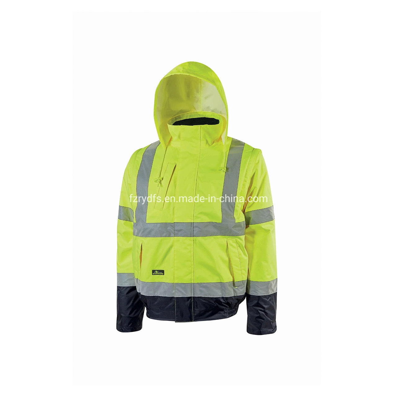 Construcción Industrial Hiviz cinta reflectante bombardero chaqueta impermeable