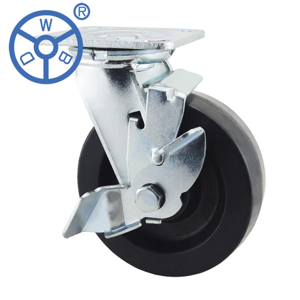 Industrial PP Wheel 100mm Heavy Duty Caster Wheel Double Ball Bearing America Type Lockable Caster