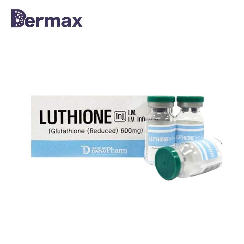 Face à de gros de blanchiment d'injection Luthione Cindella taux sérique de vitamine C 1200MG Injection glutathion Examen