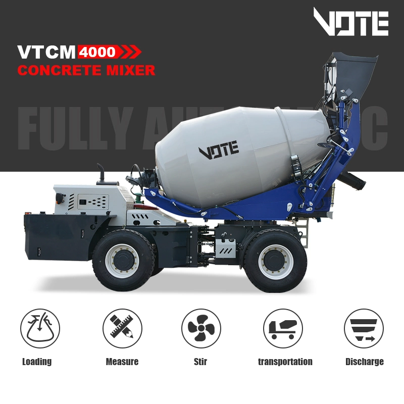 Hydraulic Wheel Mixer Truck with Transportation Bucket Self-Loading Cement Mixer Cheap Price