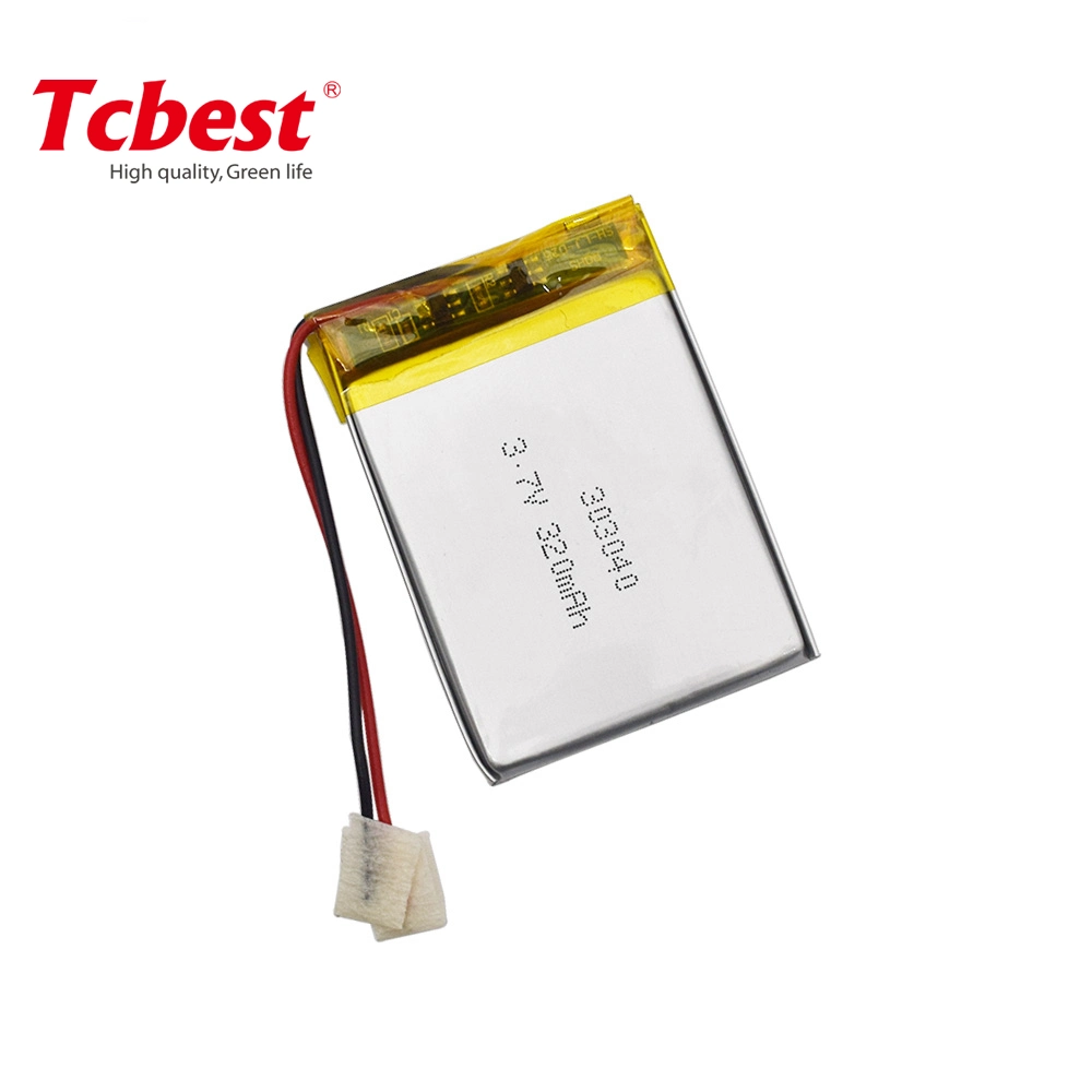 Tc303040 Li-Po de 3.7V 320mAh batería de polímero de litio con aviones no tripulados para E-Bike y helicópteros de Quadcopter