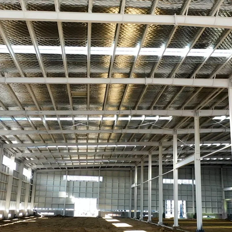 Large Span Painted Prefab Steel Structure Construction for Workshop and Warehouse