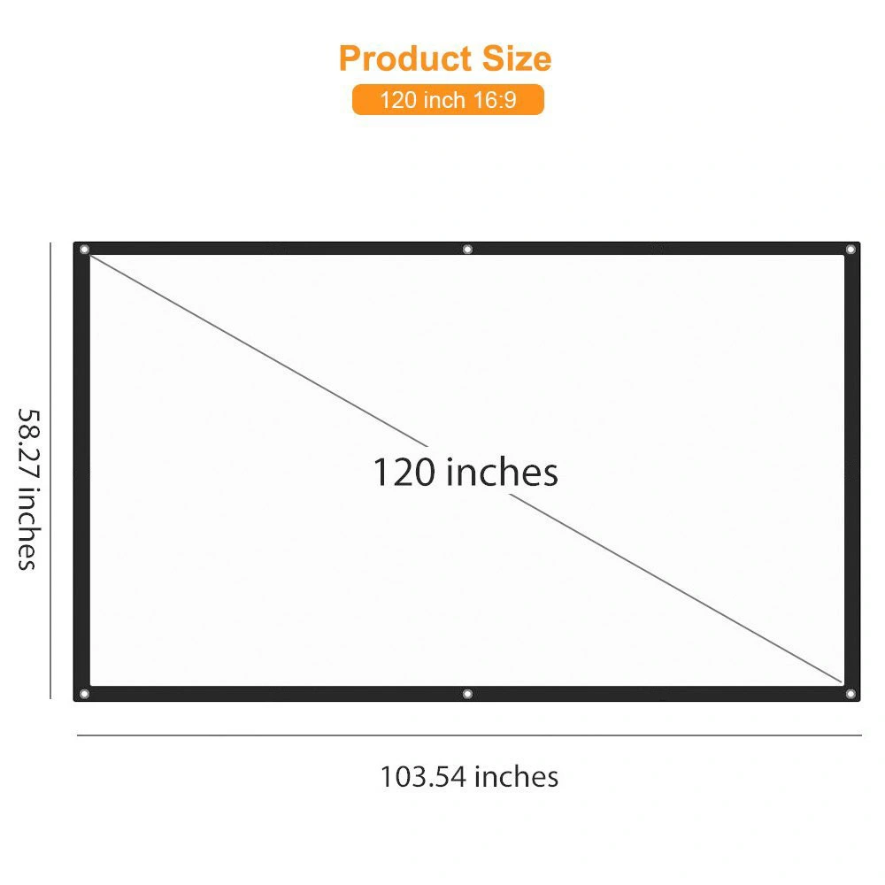 Pantalla de proyector simple pantalla de proyección holográfica portátil