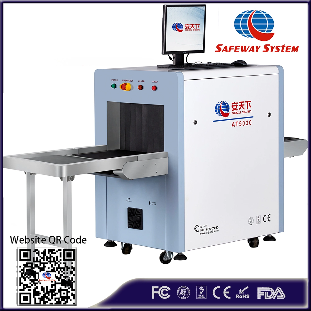 Prix le moins cher Compact Sécurité X-ray Baggage Scanner pour la numérisation et le dépistage des bagages et des colis CE, FDA Approuvé par le fabricant chinois.