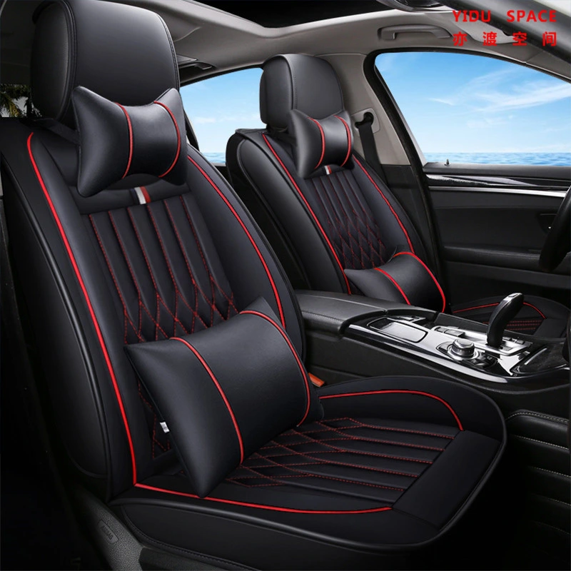 Car Accessories Car Decoration Seat Cover Universal Black Pure Leather Car Auto Cushion