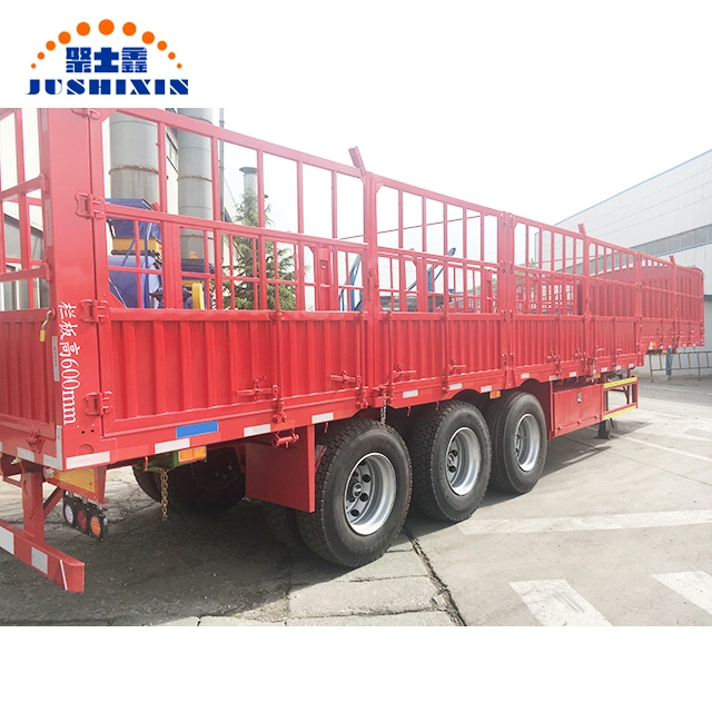 Hot Selling Tri-Axle 60tons Store House Bar Cattle Stake Semi Trailer for Sale