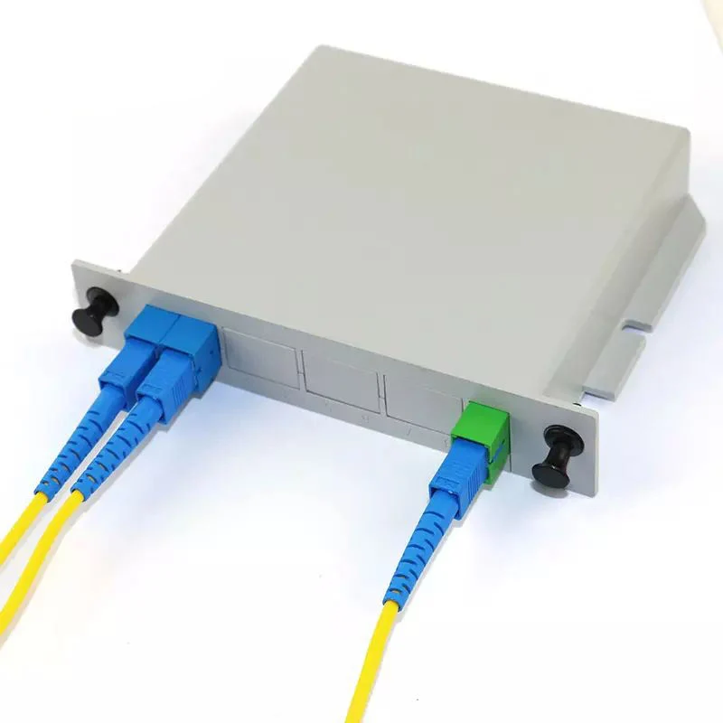 Factory FTTH 1X2 1X4 1X8 1X16 1X32 1X64 Fiber Optic PLC Splitter Single-Mode Sc Upc/APC Connector PLC Box Splitter