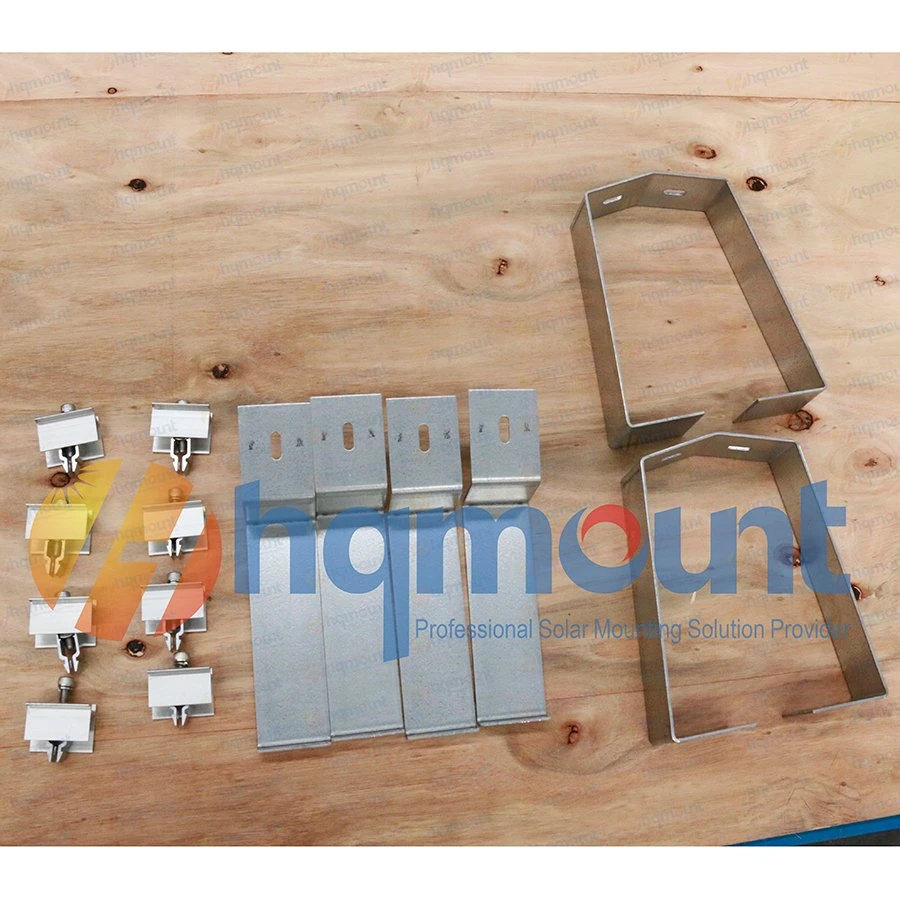 Zinc Aluminum Magnesium Solar Flat Roof PV Support Ballast Rack for Apoyo Solar Rooftop Mounting