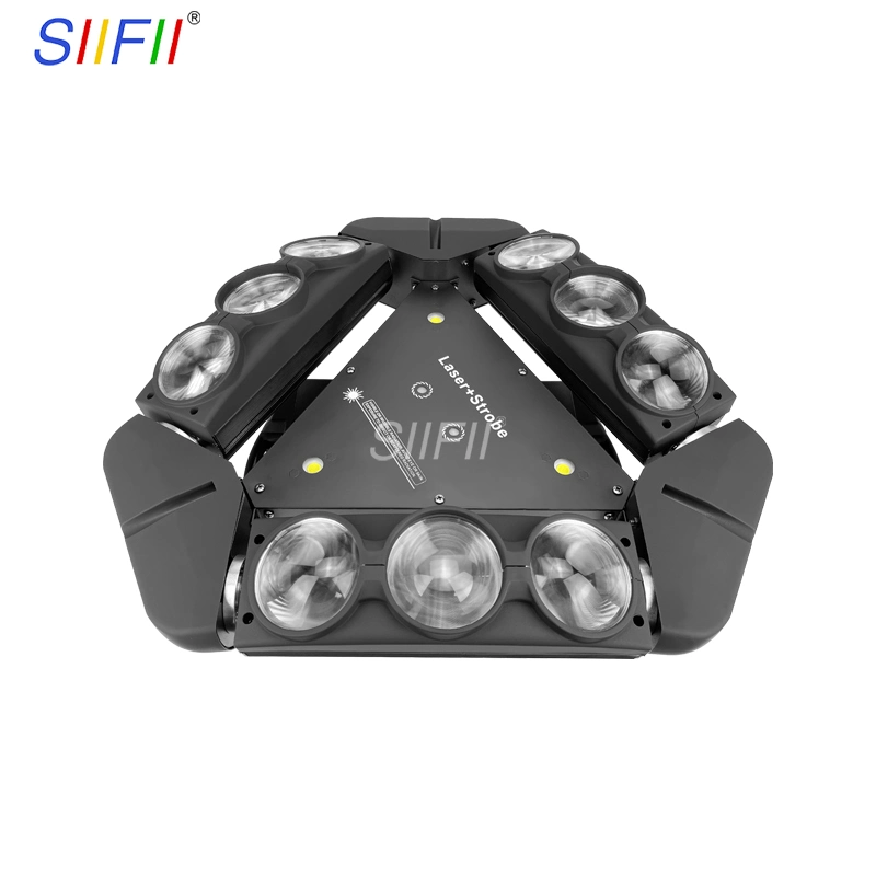 Haz de luz LED moviendo la cabeza con 3 Jefes 9 PCS LED 10W