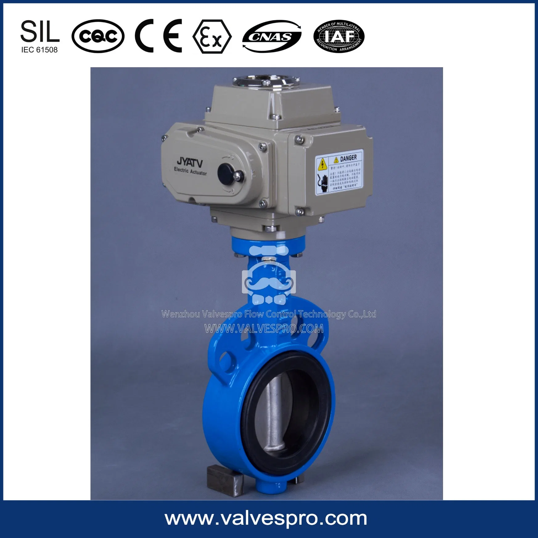 Electric Butterfly Valve of on/off Type Rotary Turn 220VAC PTFE Seat Pn16 JIS10K ANSI150