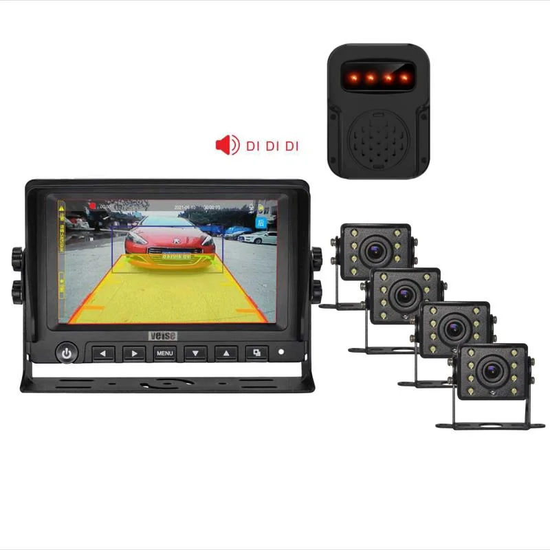 7"Inch Car Monitor Ai Pedestrian Video Warning Camera System for Car, Forklift, Heavy Duty Equipment