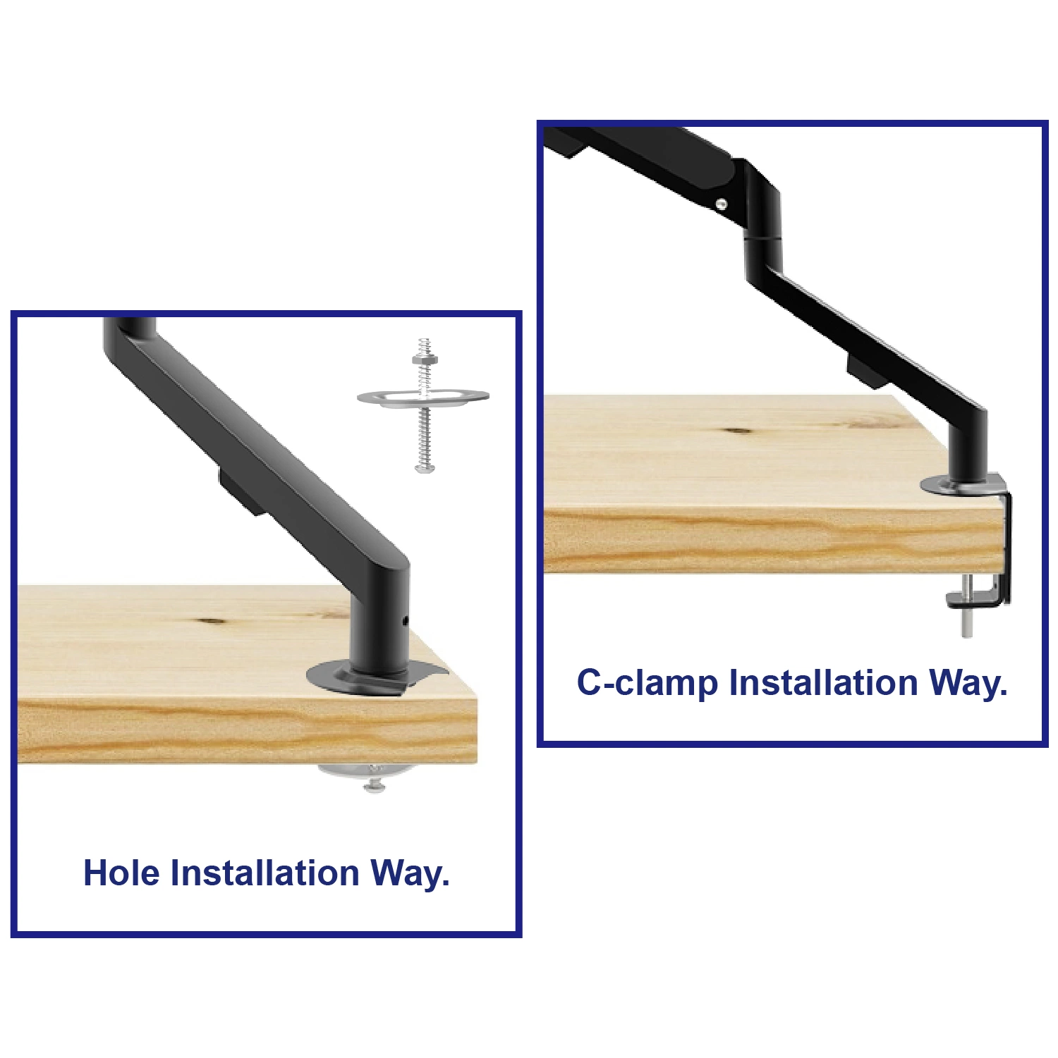 Adjustable Monitor Desktop TV Mount with Single Monitor Arm