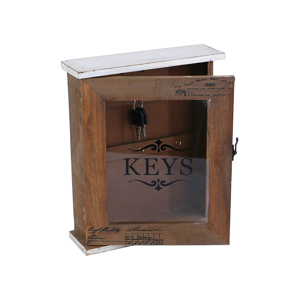 Nouvelle boîte en bois antique pour la maison de la chaîne de clé