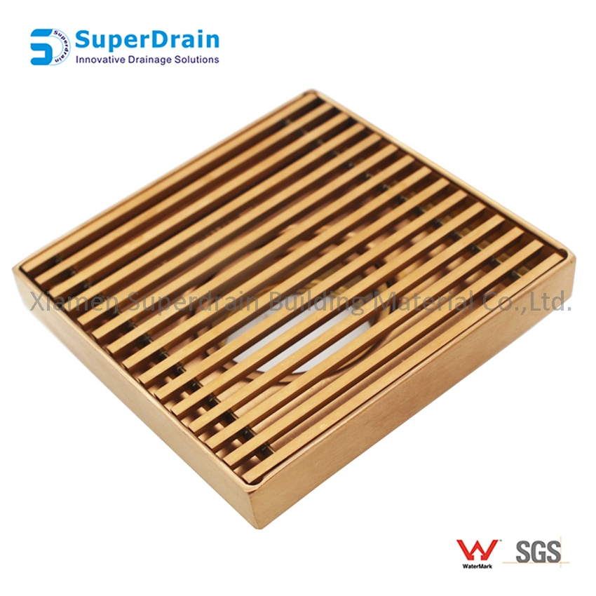 Bathroom SUS Heel Guard Floor Waste Gold Invisible Drain