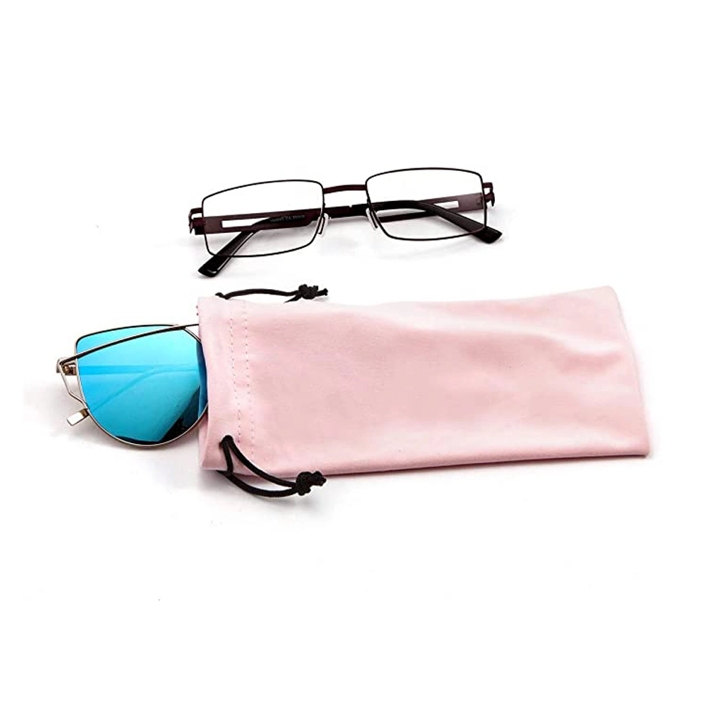 Cordón de microfibra personalizada Bolsa de transporte de gafas de sol Gafas de caso de almacenamiento de la bolsa de titular de la Manga