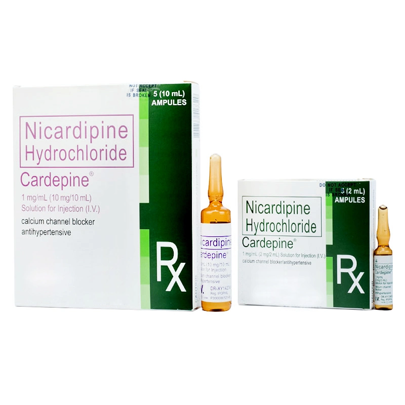 China Pharmaceutical GMP Nicardipine Hydrochloride Injection 2mg:2ml