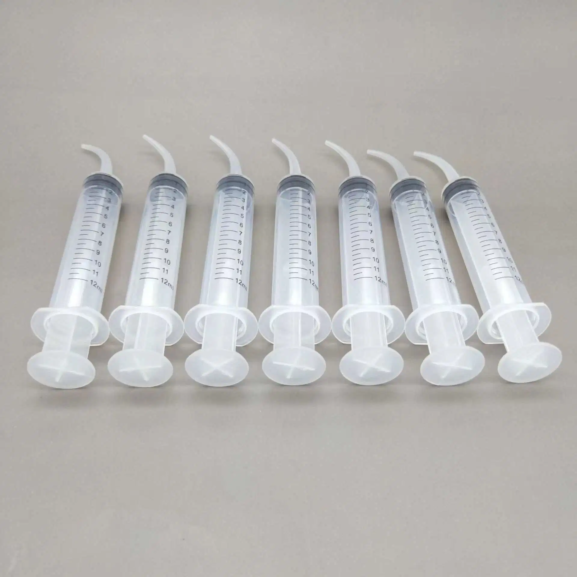 12ml Dental Disposable Irrigation Syringe Curved Tip Impression Syringes