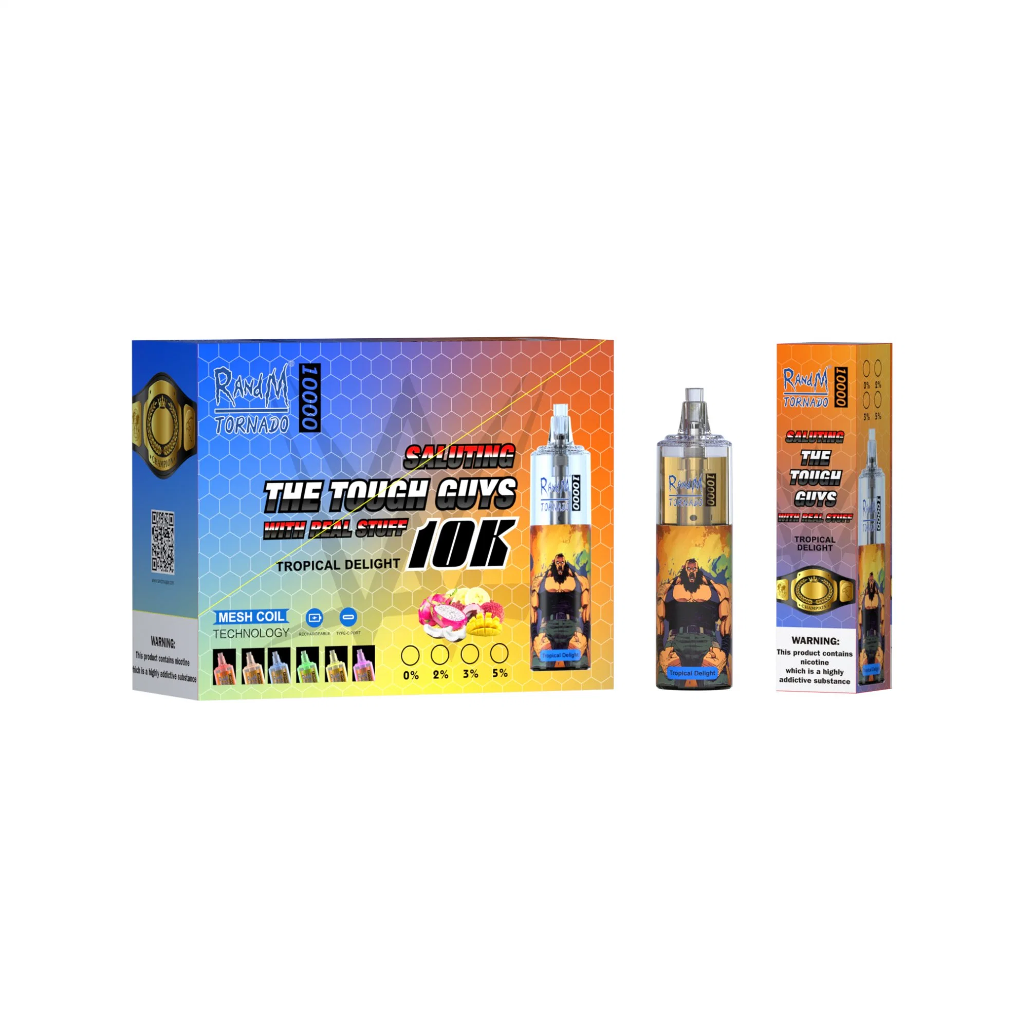 Original R und M Tornado 10K Puffs mit Typ-C-Aufladung Anschluss