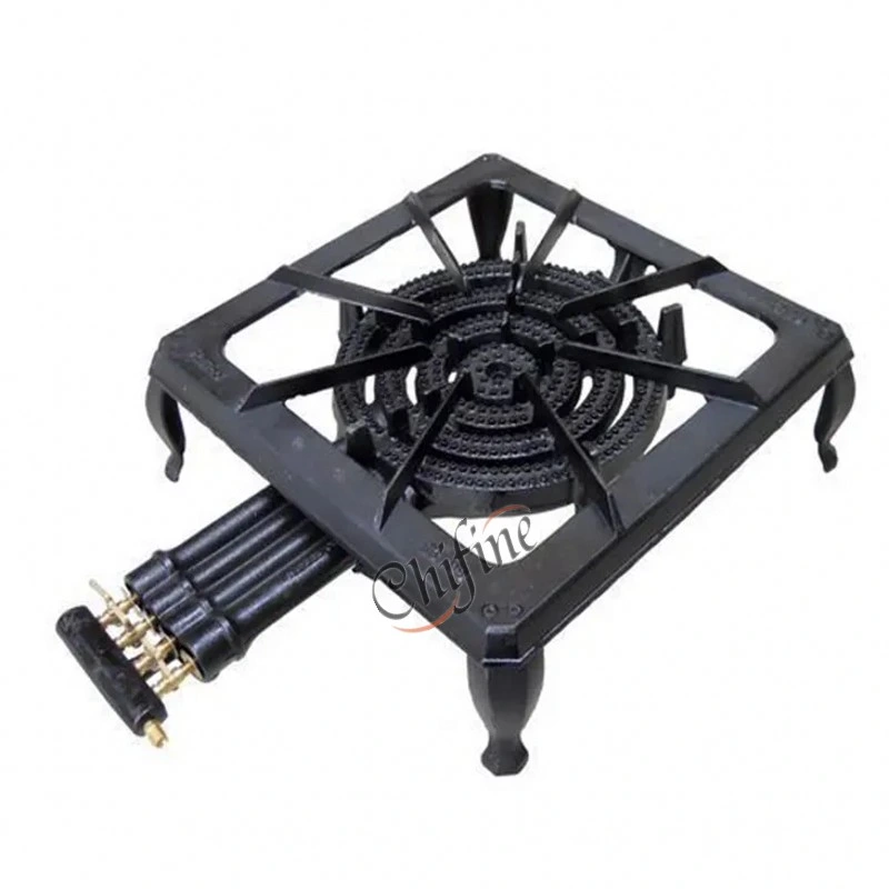 Portable Ring Burner Single Gas Cooker Camping Iron Stove BBQ Cooker