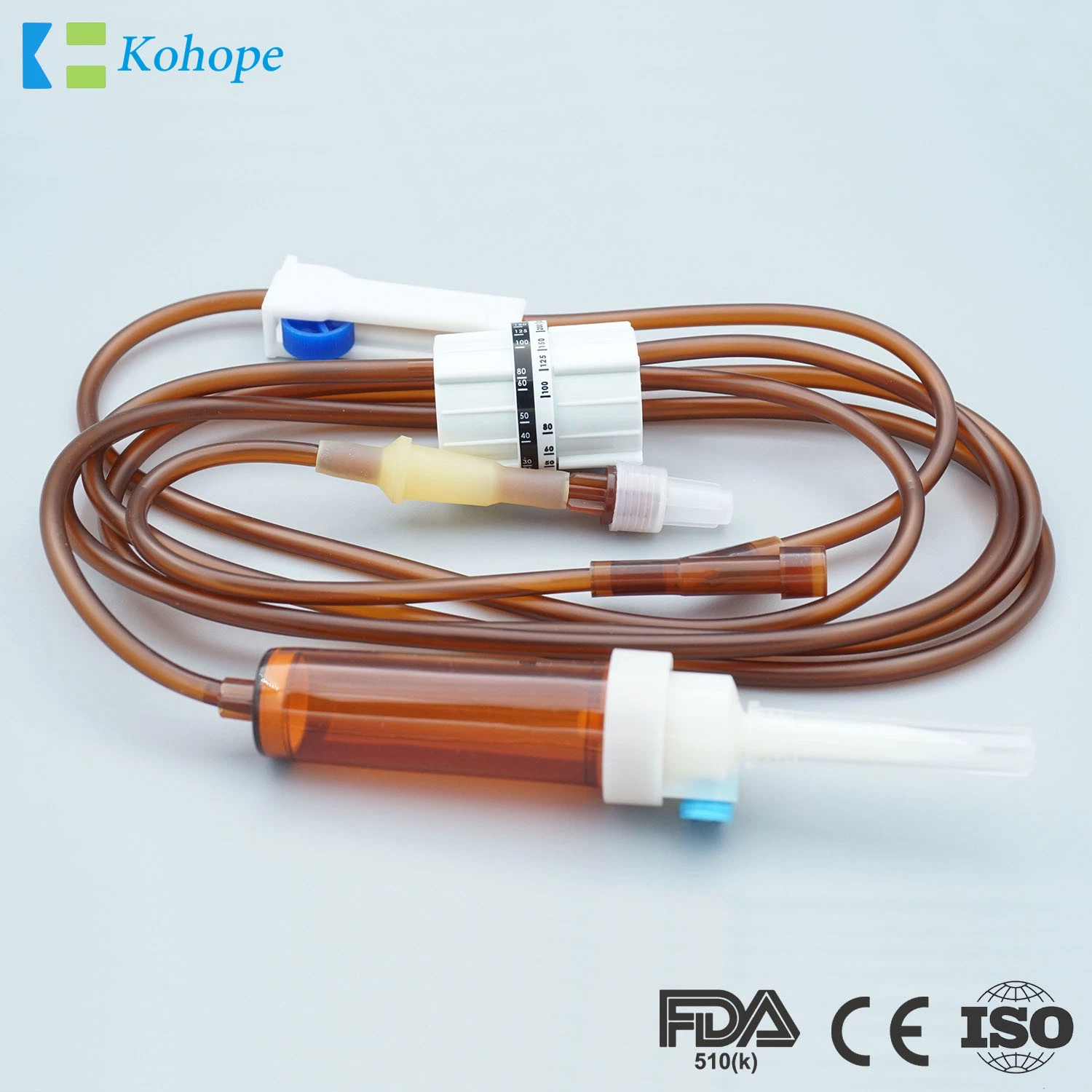 China Drip Chanber Roller Clamp Painless IV Administration Set