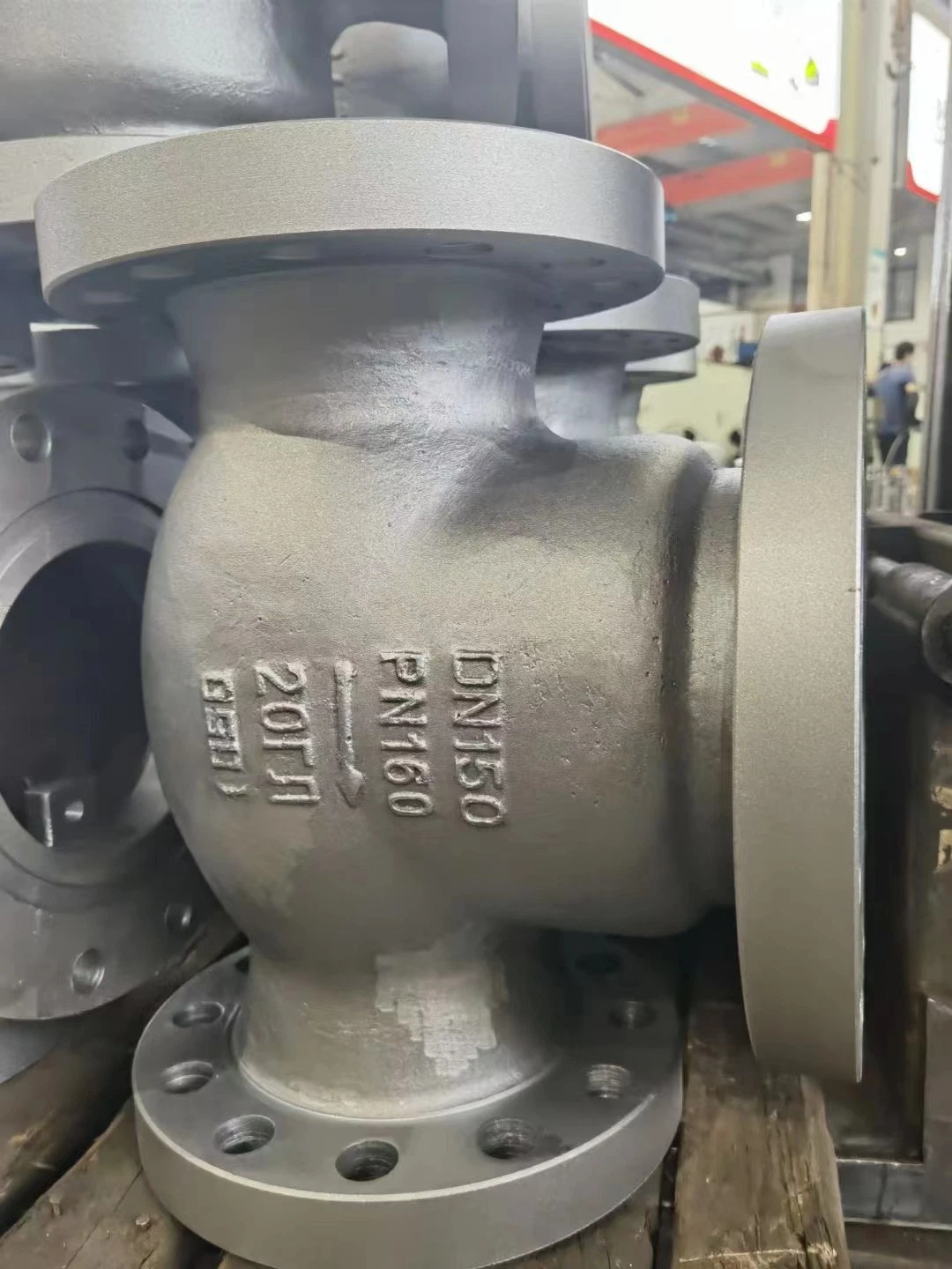 ANSI Wcb Class 300 Cast Steel CF8m RF Swing Flange Check Valve