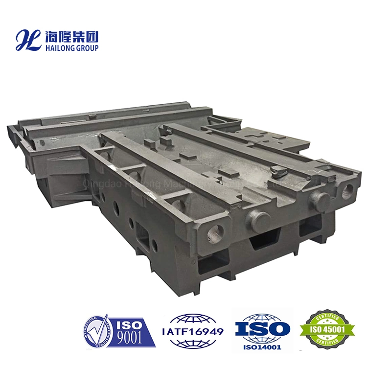 China Casting Ductile/Gray Iron Stand Foundation Plate CNC Drilling Machine Tool Casting Parts