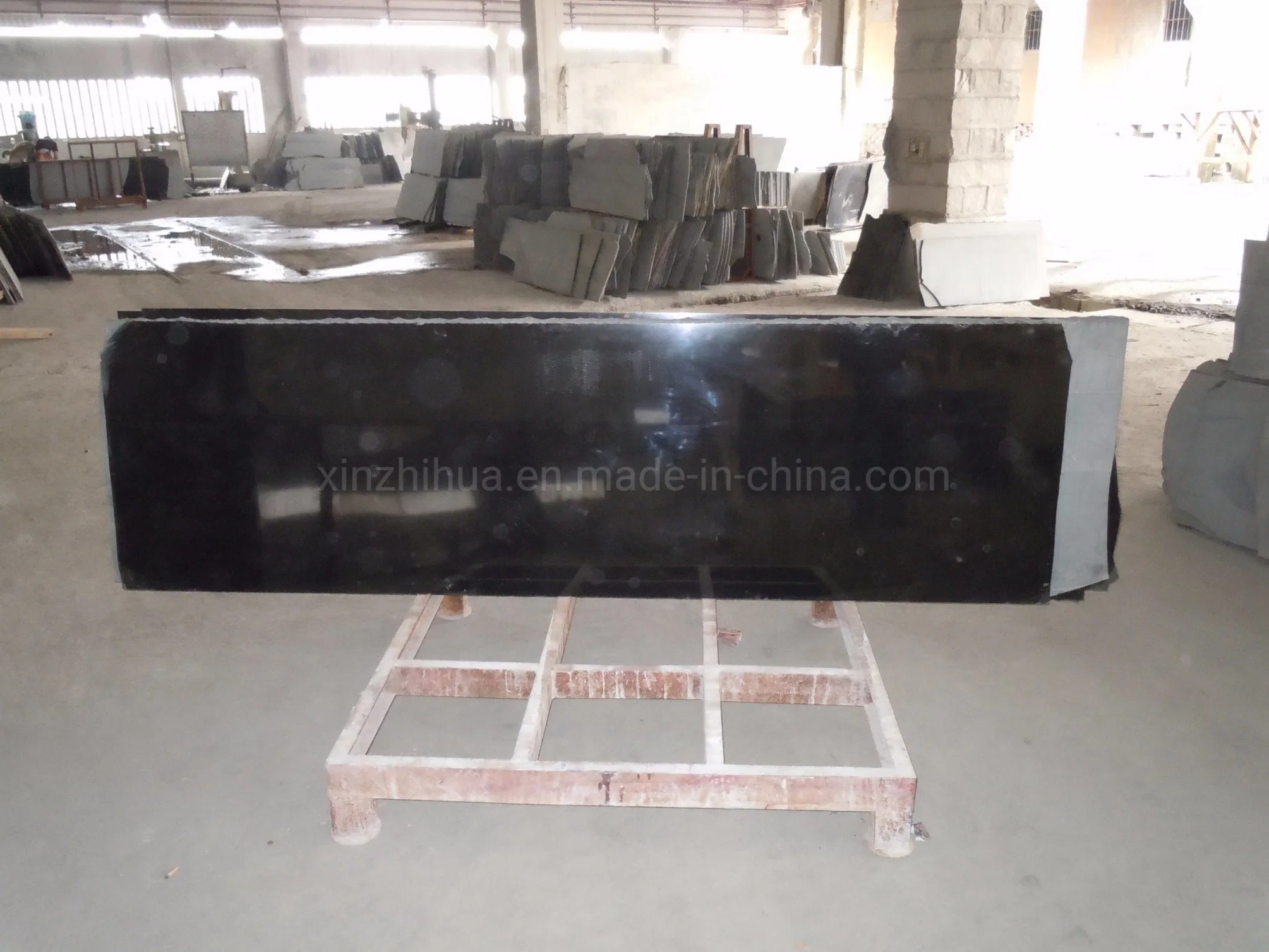 High quality/High cost performance Mongolia Pure Black Natural Stone Small Slabs/Tile/Countertop Granite