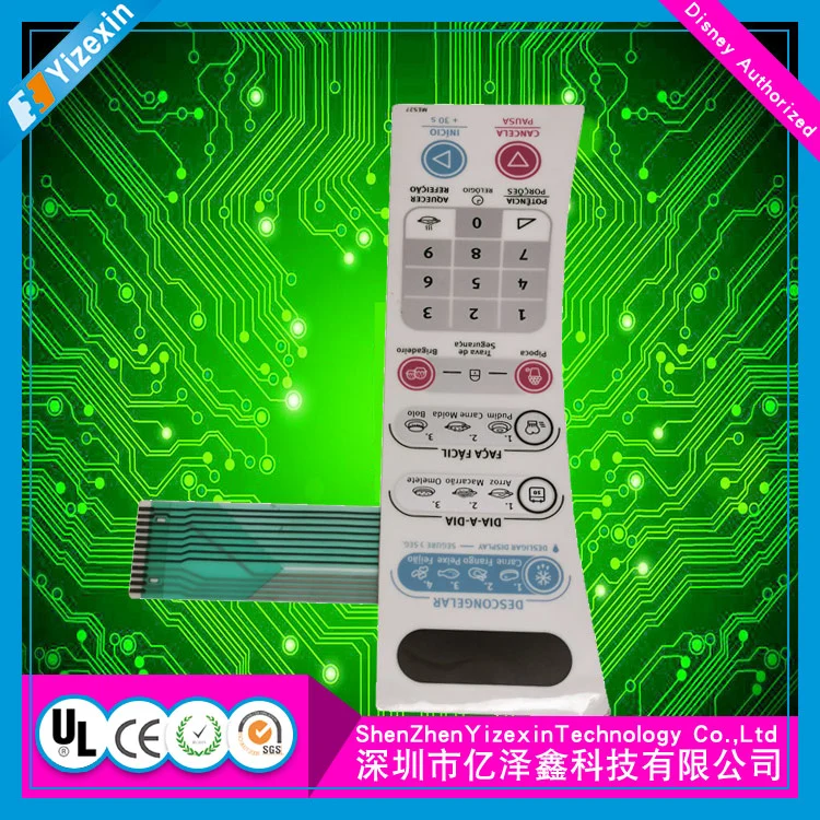 2020 OEM and ODM Embossing Membrane Switch with Tactile Keys