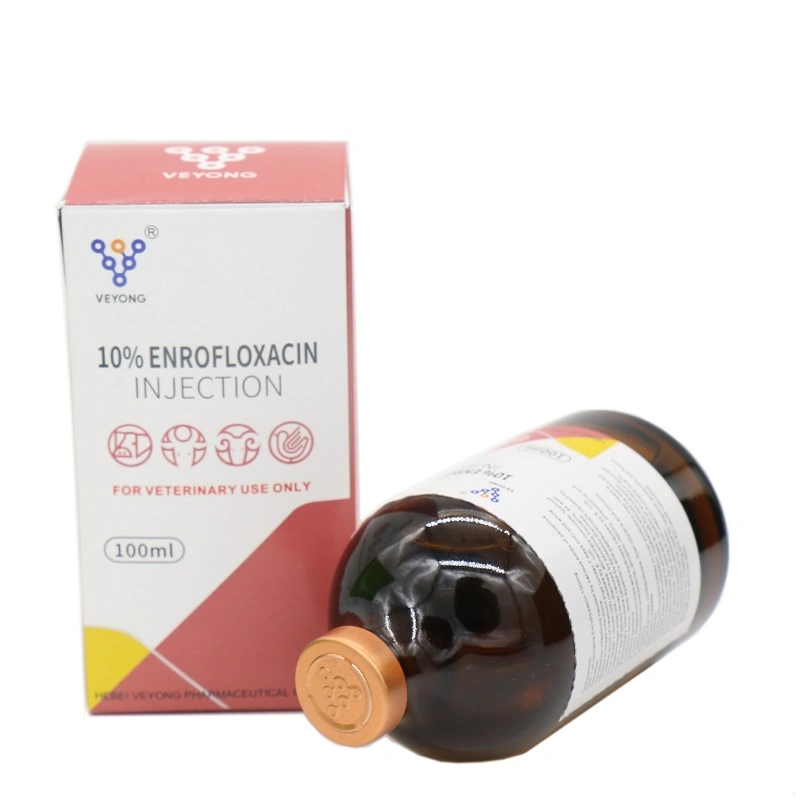 Medicina farmacéutica 10% Enrofloxacin solución inyectable medicamentos 100ml para Cow Ovejas