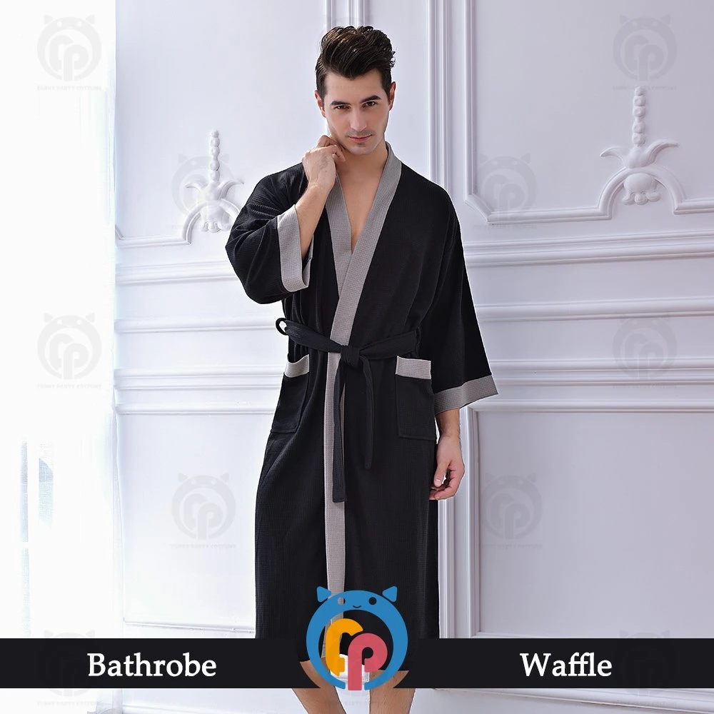 Fabricante de túnica de algodón de moda Mayorista de poliéster transpirable hombres batas de baño/Dormir/pijamas