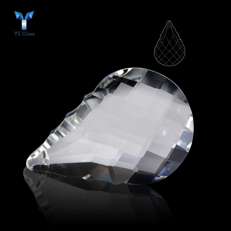 Long Drop Crystal Pendant Water Drop Crystal Glass Pendant for Decoration