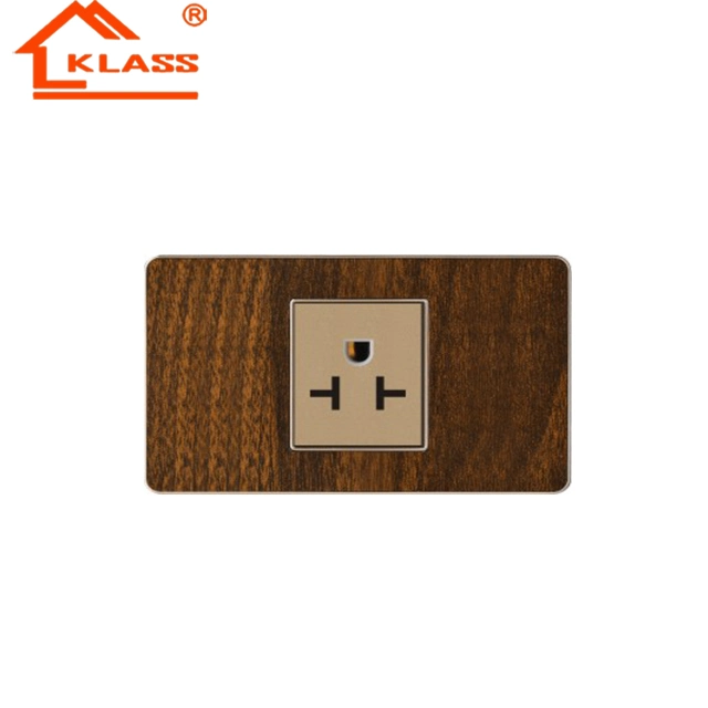 Klass Latin American Acrylic Woodgrain Switch - Energy-Efficient Wall Switch for Colombia and Venezuela