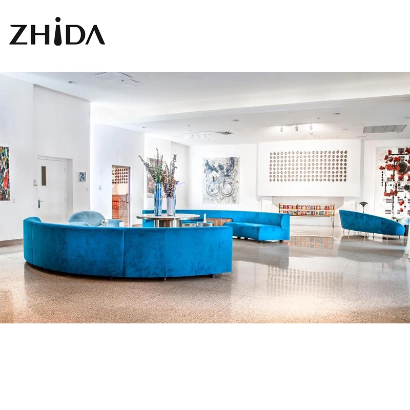 Luxury Design Hotel Lobby Furniture Sofa Reception Chair and Coffee Table