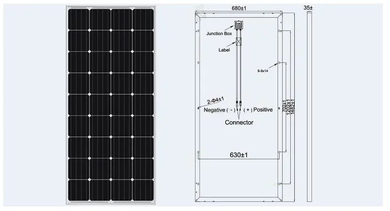 OEM China Monocrystalline Silicon 150W Mono módulos al por mayor paneles de costo Panel solar