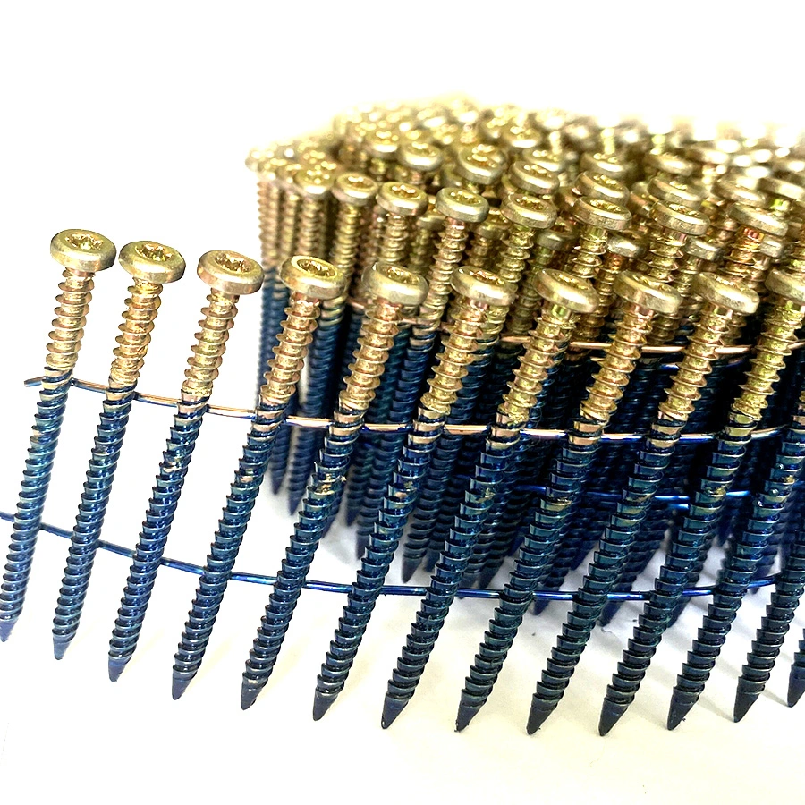 2.87X64mm Collated Screw Coil Nail Roll Nail for Furniture Frames