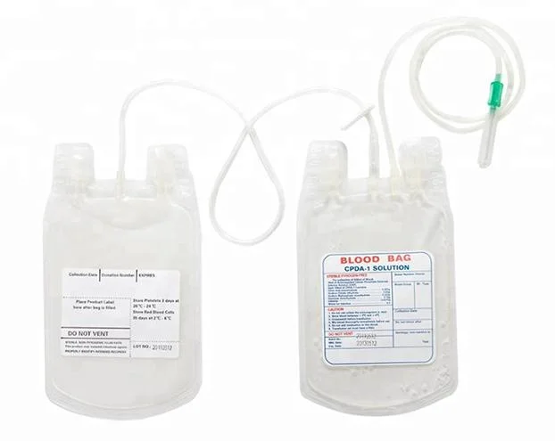 Sterile Triple Cpd+Sagm Blood Bag for Human Blood Transfusion