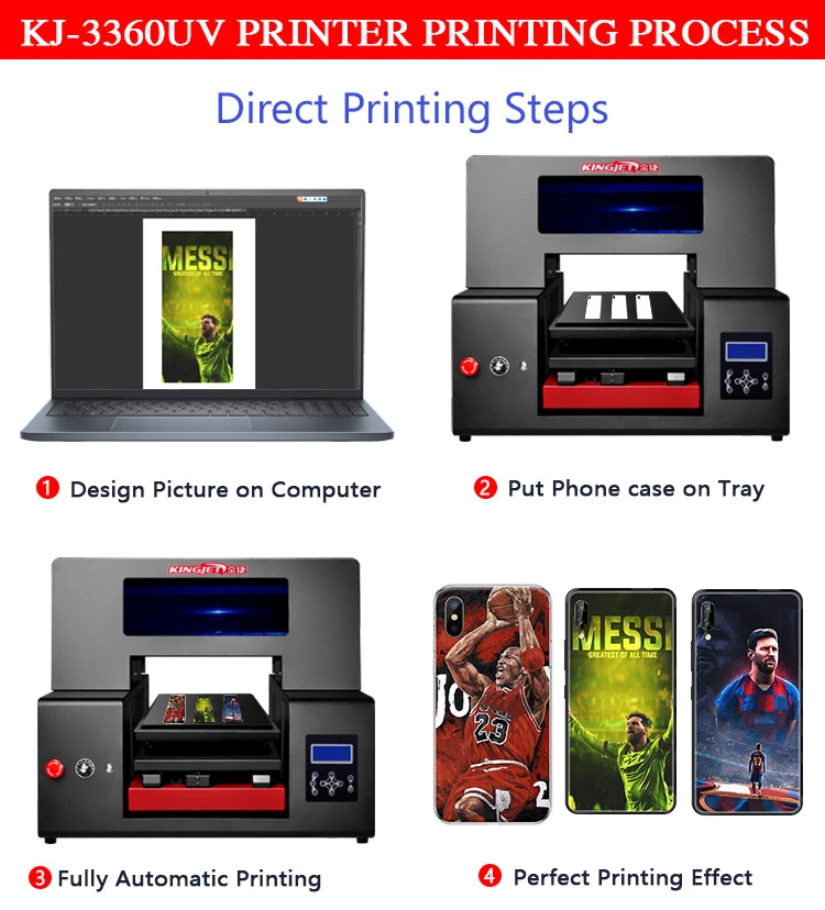 Factory Price Kingjet Direct Small Digital Flatbed UV Screen Printing Machine