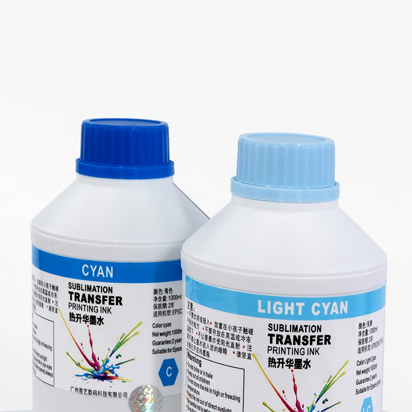 Good Printing Effect Sublimation Ink for Heat Transfer Printing 1000ml (Cyan)