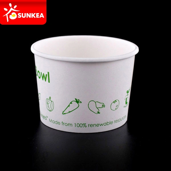 Desechables Wholeale Quitarle de grado alimentario de alta calidad de impresión personalizados de papel de la Copa de la sopa caliente de productos para EE.UU.