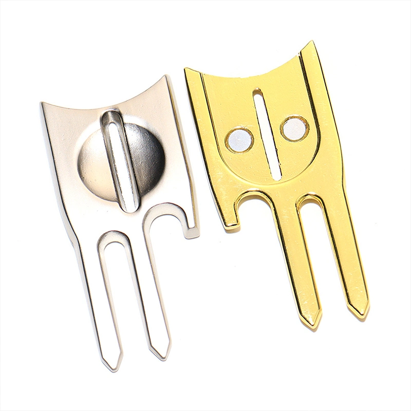 Golf Metal Product Gift Custom Golf Ball Fork Accessory Zinc Alloy