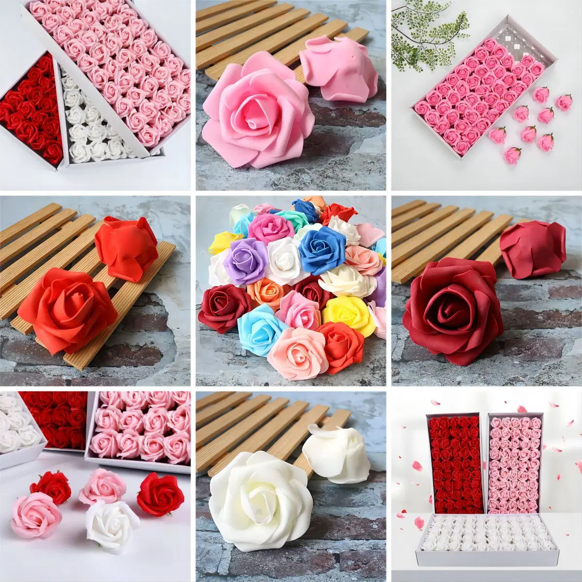 OEM Factory Customized Real Touch Silk Flowers Home Decor Wedding Centerpieces Rose Flower Wall Plastic Flower Wholesale/Supplier Artificial Flower Manufacturer in China