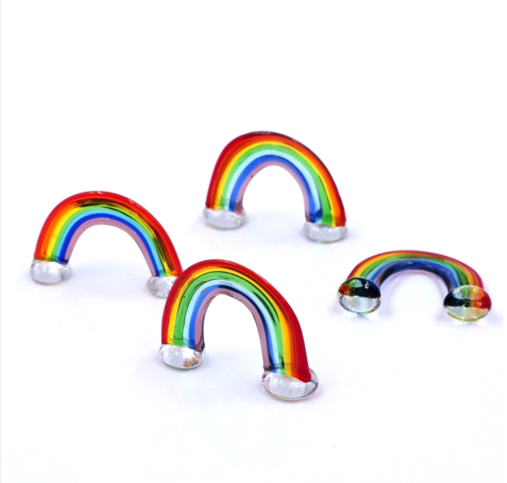 Handmade noël ornement Rainbow en verre de Murano Figurine Craft