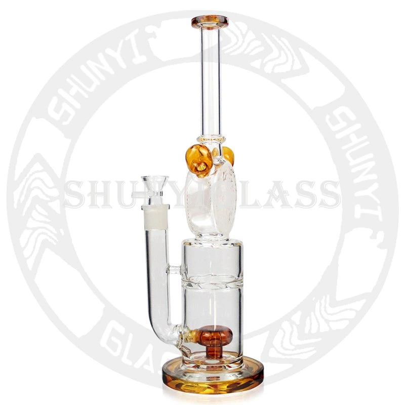 High 18&prime; &prime; Heavy Colorful Glass O&prime; Clock Helix Perc Beaker Tube Hookah Glass Smoking Pipe for Hookah