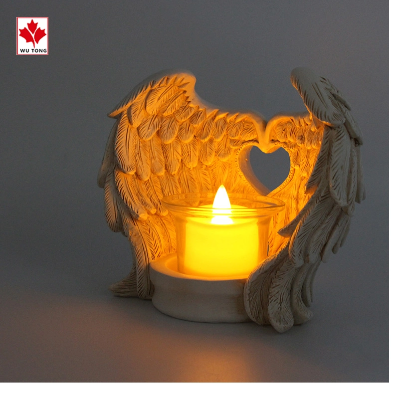 Wholesale/Supplier Resin Wings Candlestick Angel Candle Holder Home Decoration Gift