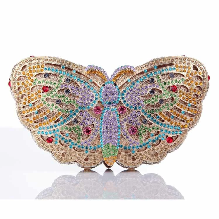 Colourful Butterfly Crystal Animal Shape Clutch Evening Bags