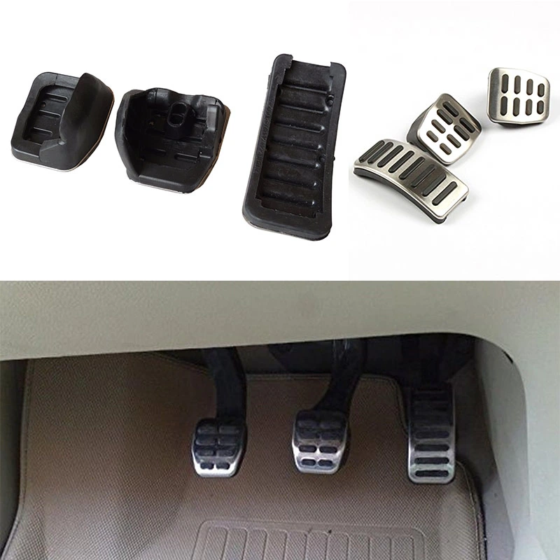 Custom Stainless Font Rubber Pedal Cover for Volkswagen