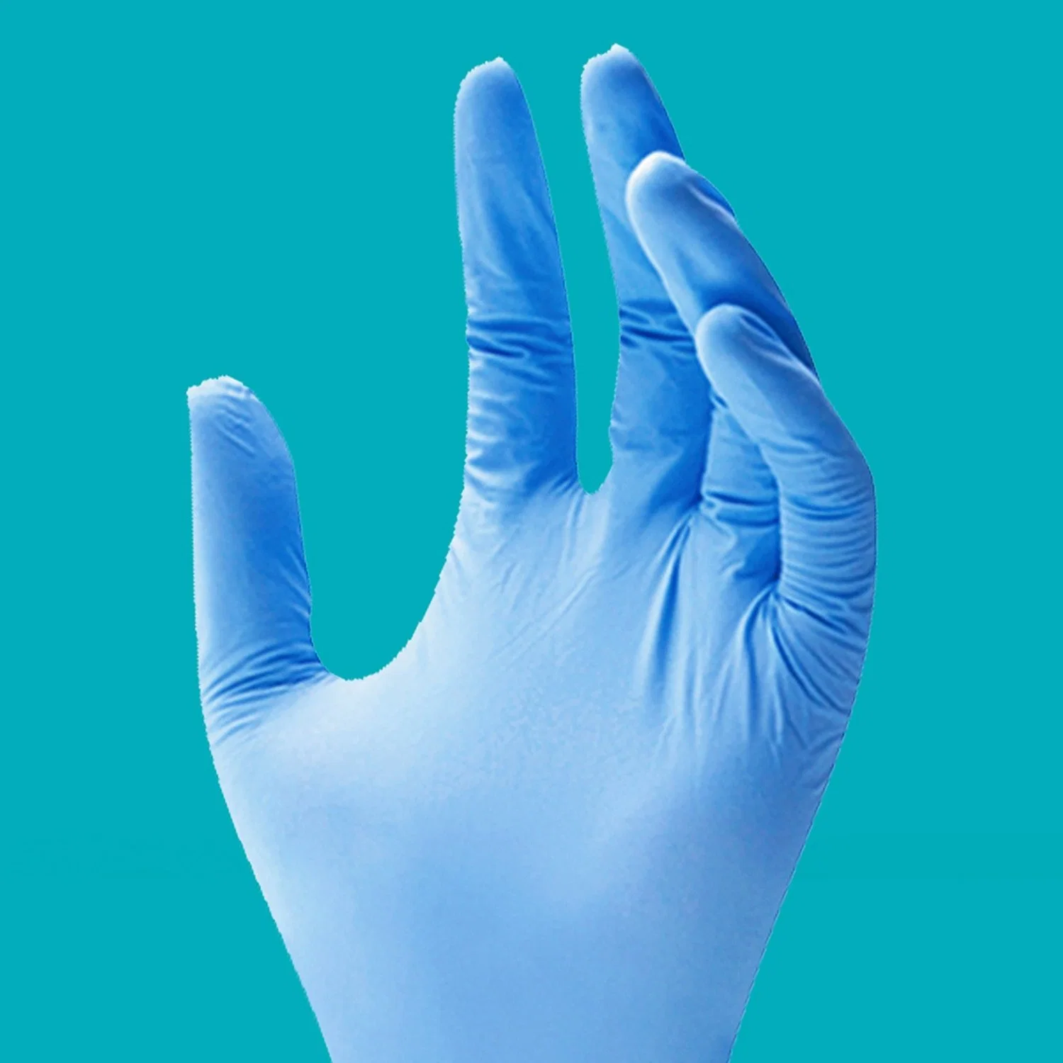 Blue Powder Free Disposable Protection for Safety Biodegradable Nitrile Gloves